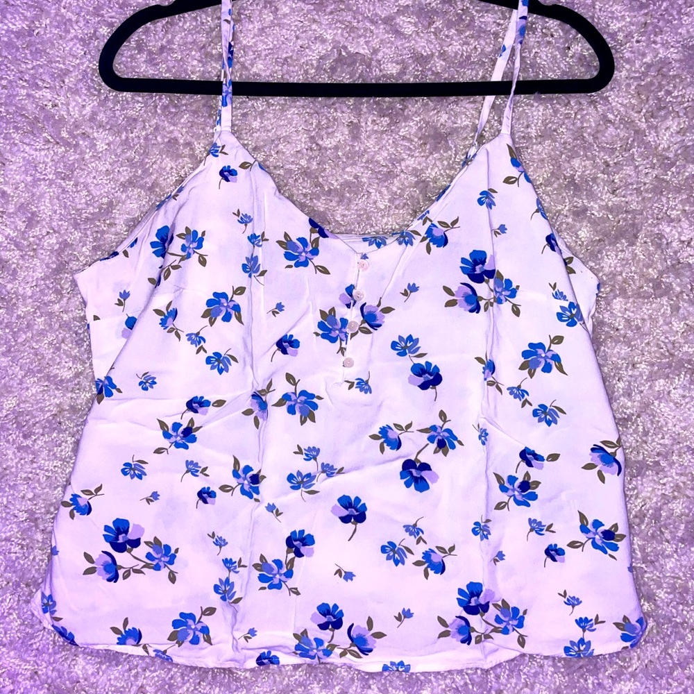 Blue Foral Cami